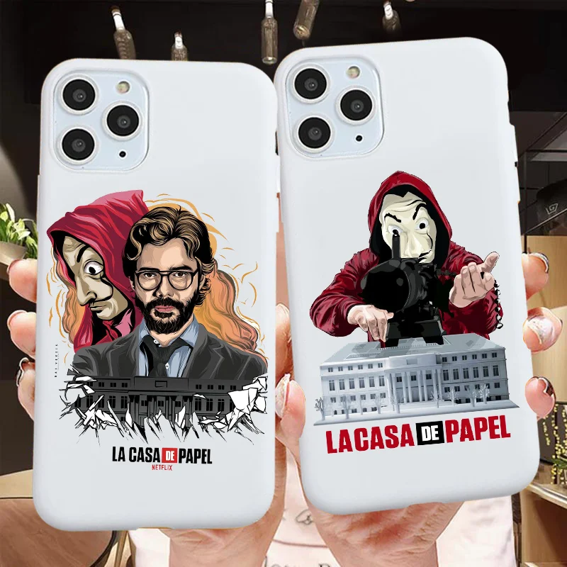 Испания ТВ La Casa De Papel Чехол для мобильного телефона iPhone 11Pro макс 7 8 Plus X Xr деньги Heist