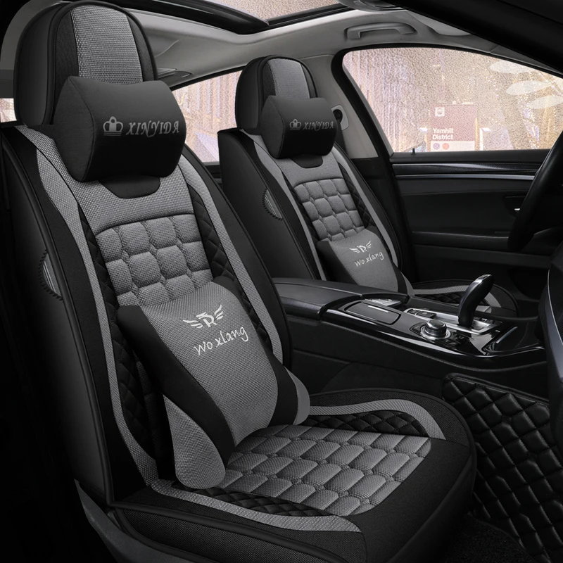 Full Coverage flax fiber car seat cover auto seats covers for chery tiggo 3 5 t11 | Автомобили и мотоциклы