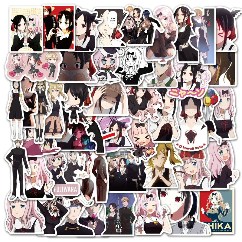 10/30/50PCS/Pack Anime Kaguya-sama Love Is War Stickers Waterproof PVC Skateboard Guitar Laptop Luggage Cartoon Sticker Kids Toy | Игрушки и