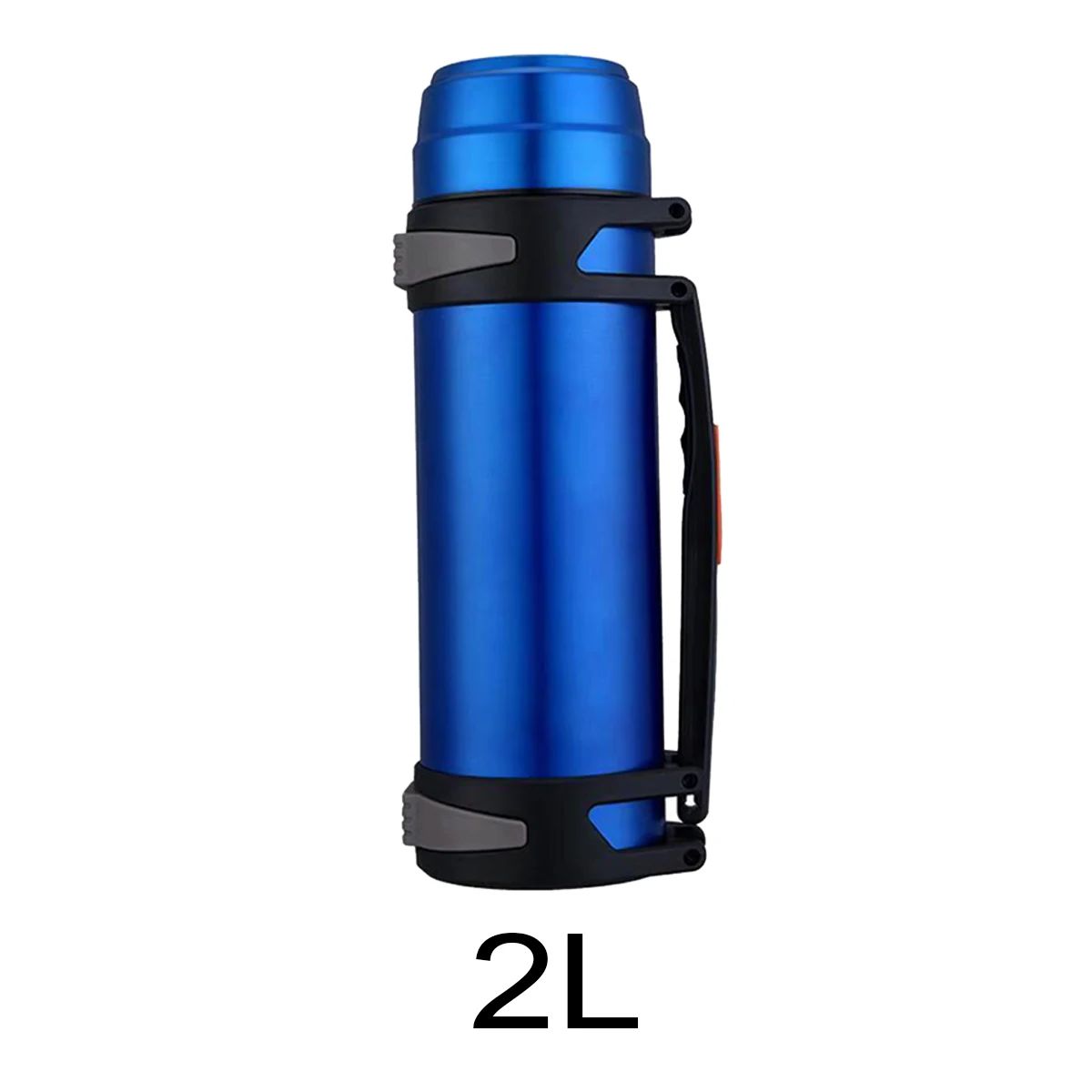 1.6L/2L/2.5L/3L 304 Термочашка из нержавеющей стали с ремешком вакуумный термический колба для бутылок Портативный Открытый путешествия изолированный горшок - Цвет: Brilliant blue 2L
