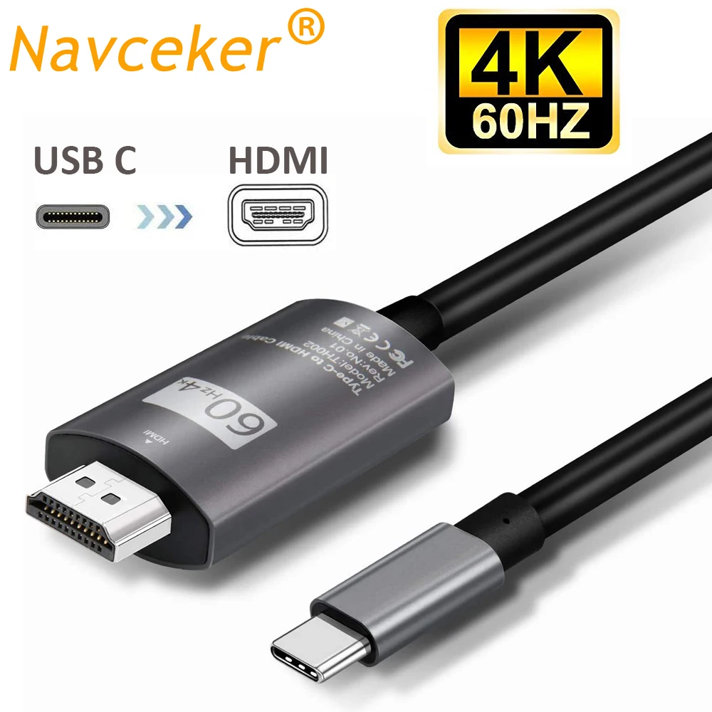Кабель-преобразователь usb-c на HDMI 4K 60 Гц USB 3 1 Thunderbolt | Электроника