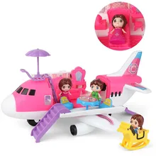 Детская игрушка самолет большой размер пассажирский самолет набор из 17 для детской игрушки