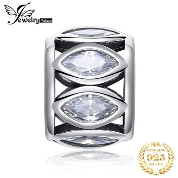 

JewelryPalace Vintage Marquise 925 Sterling Silver Beads Charms Silver 925 Original For Bracelet Silver 925 original Jewelry