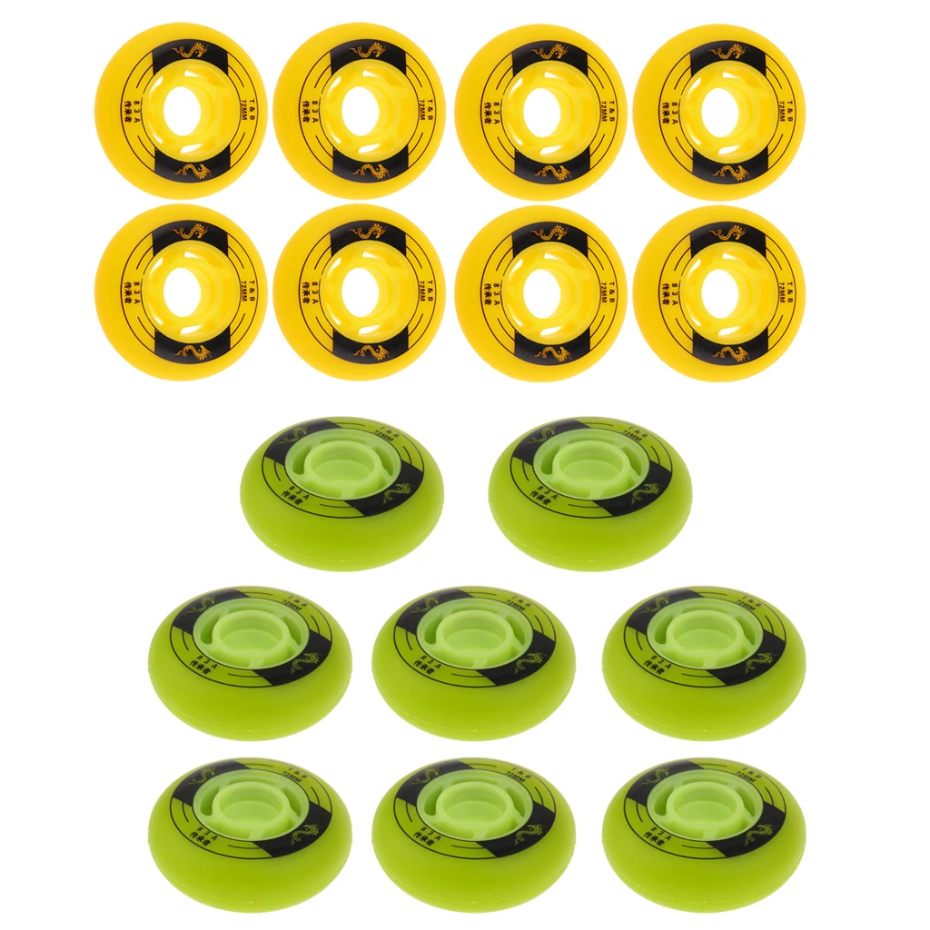 8 Pieces/Pack Quality Indoor Outdoor Roller Hockey Inline Skate Wheels Grippers