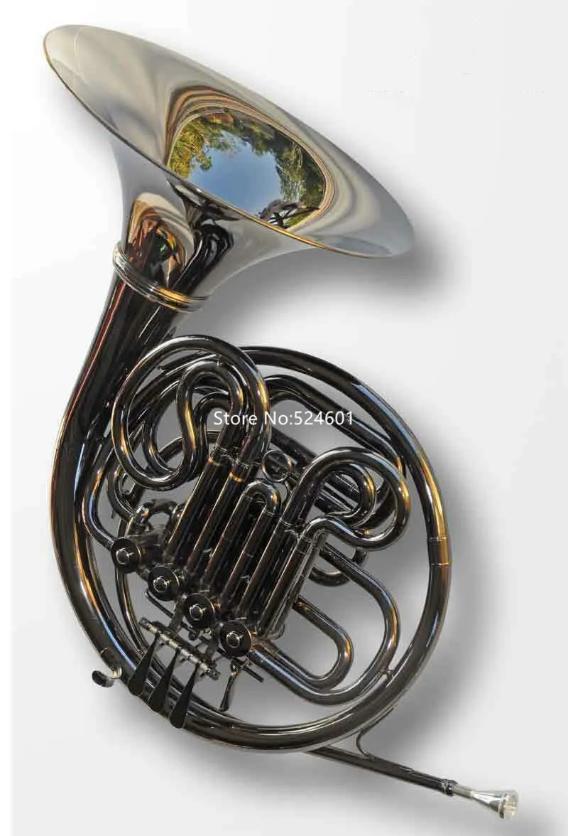 Hot Selling  French Horn Bb/F Black Nickel Detachable bell  Double 4 Keys Musical instrument professional With Case Accessories