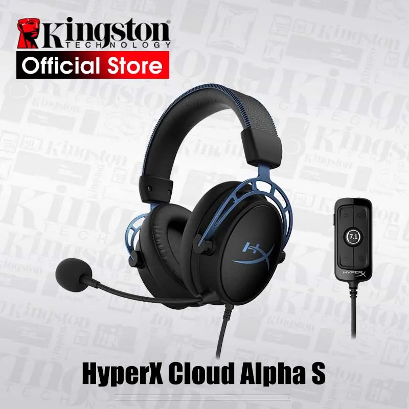 Гарнитура Kingston HyperX Cloud Alpha S для киберспорта игровая гарнитура с объемным звуком 7 1