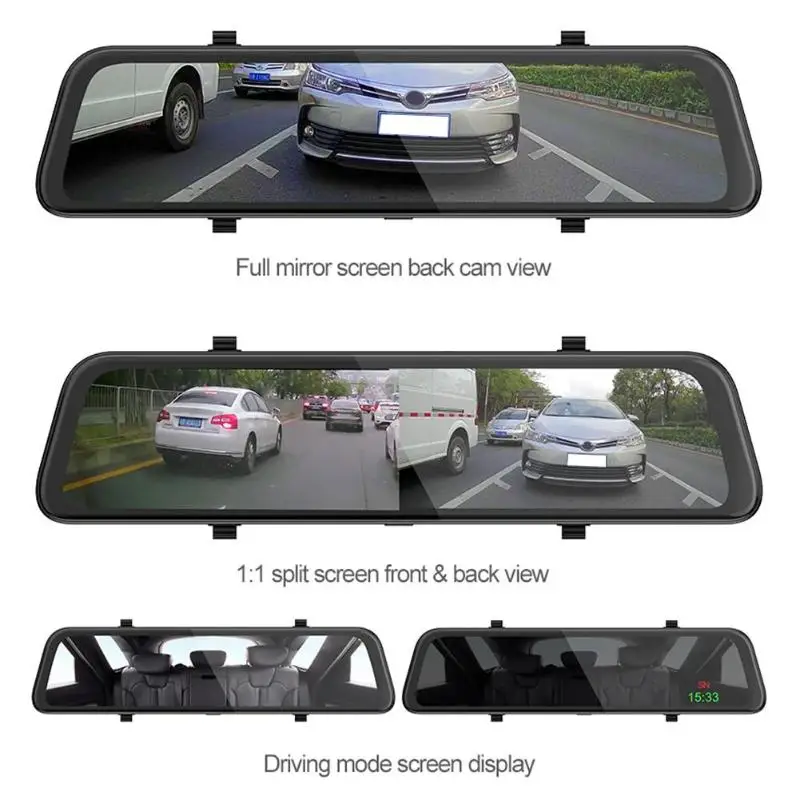 Phisung S11 2K Car DVR Camera Dual Lens 11.66 inch Rearview Mirror Dash Cam Digital Video Recorder