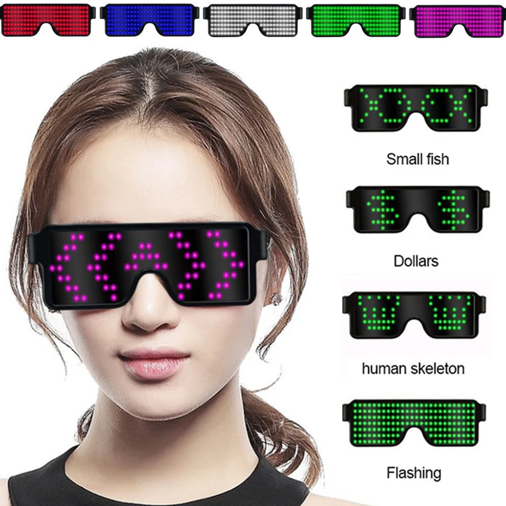 

Display Screen Party Glow Led Light Up Glasses Multi-Purpose Sunglasses Eyewear Flashing Nightclub