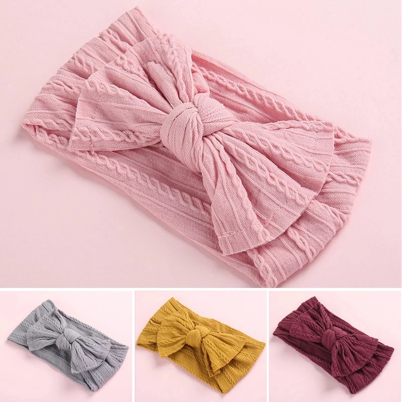 Closeout Bowknot Baby Headband Bows Hair-Accessories Kids Elastic-Turban  eKoK7z1R