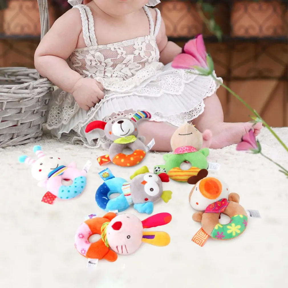 Infant Plush Toy Cute Cartoon Animal Rattle Baby Baby Comfort Toy Maternal And Child Supplies