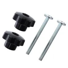 

2 Sets M8 T Screw And Plastic Knob Nut T Slot M8x100mm T-Slider Bolt With Thumb Knob For Miter Track T-Track