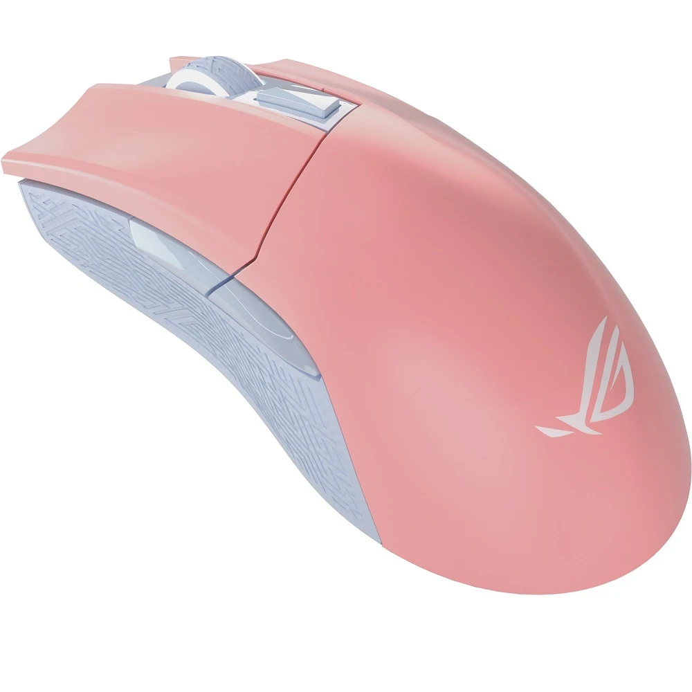 Мышь ASUS ROG Gladius II Origin PINK оптическая, проводная, 12000 dpi, USB, цвет: розовый/серый