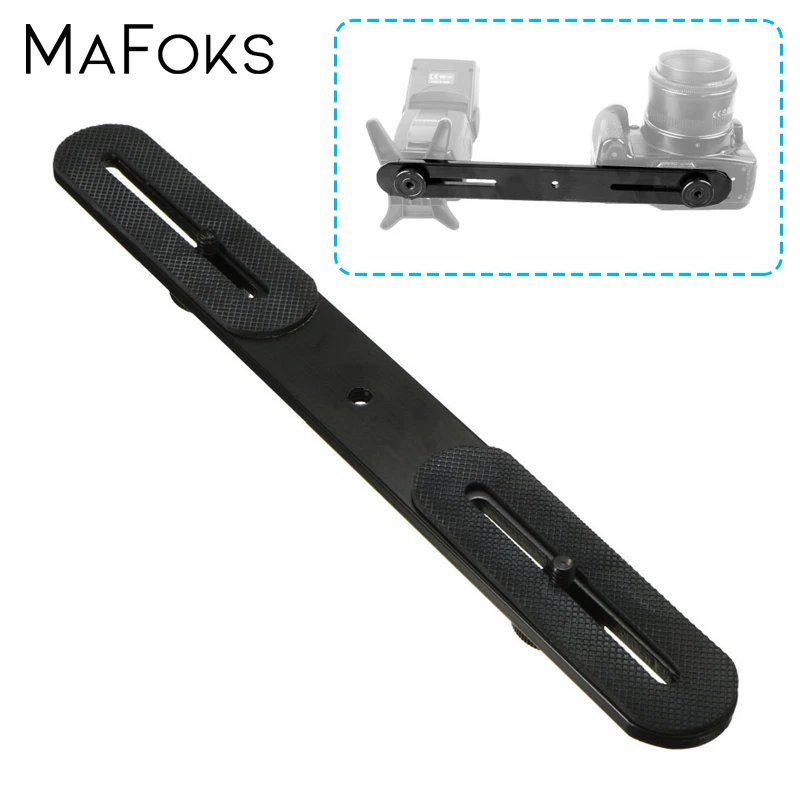  Universal Light Stand Holder Camera Dual Flash Bracket Hot Shoe Bracket Mount Tripod With 2 Screws 