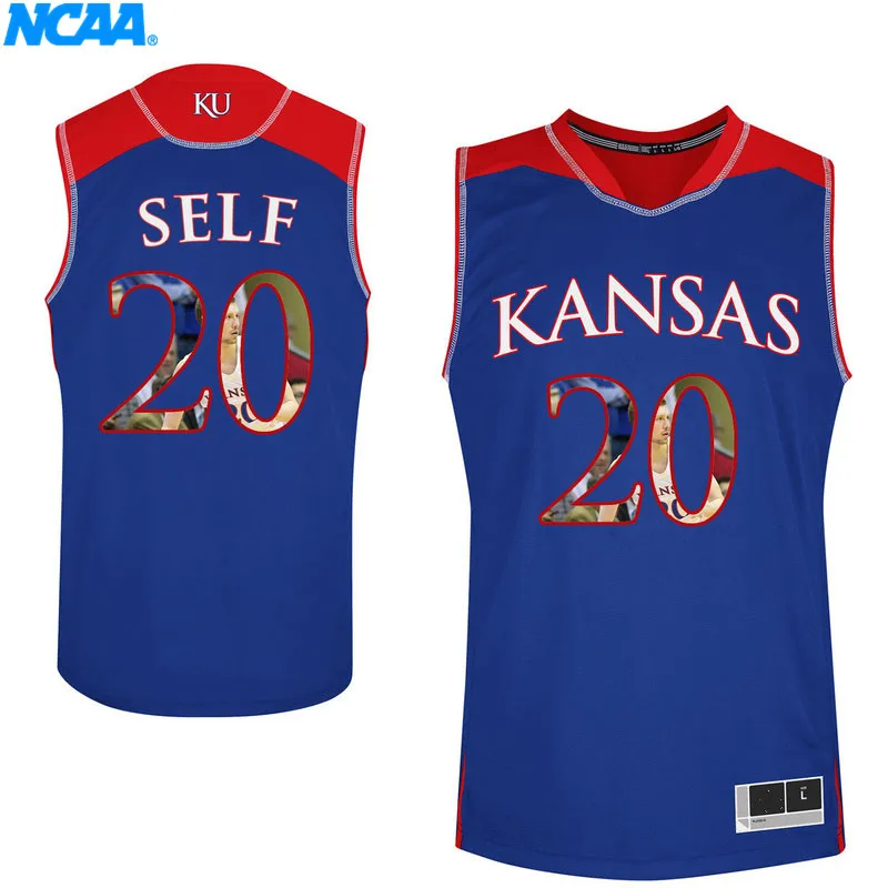 Новое поступление высокое качество Kansas Jayhawks Lucas#33 Young#21 футболка колледжа ограниченная Спортивная футболка S-XXXL