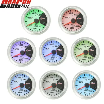 

Dragon Gauge 52MM 7 Color backlight Auto Car Oil TEmp Gauge Temperature Meter Gauge with Sensor unit 0-100 PSI Free shipping