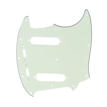 

Musiclily Pro 12-Hole Guitar Pickguard for Fender American Mustang, 3Ply Mint Green