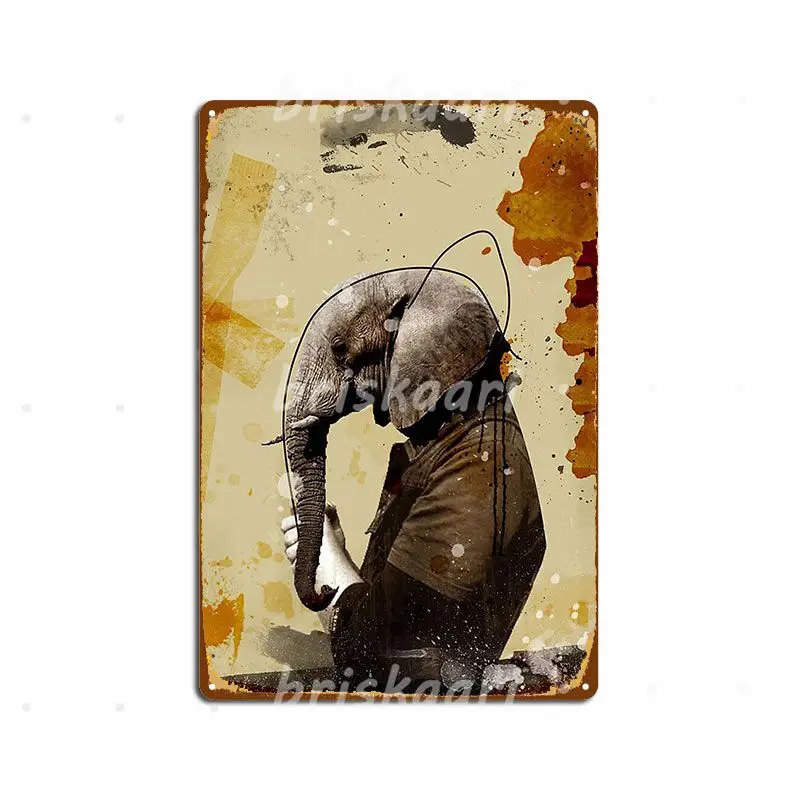 

Elephant Metal Signs Retro Club Home Wall Decor Pub Garage Metal Posters