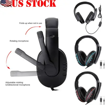 

3.5mm Stereo Wired Gaming Headset Headphone For PS4/PC/xBoxOne/Nintendo Switch