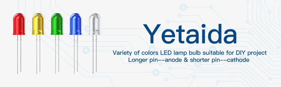 Variety of colors LED lamp bulb suitable for DIY project