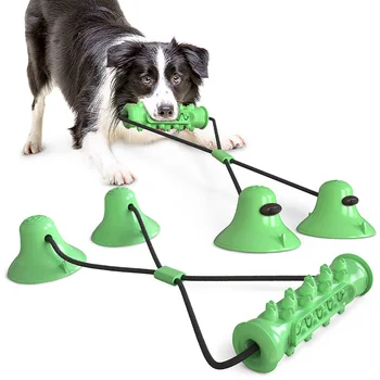 

Dog Interactive Multifunction Suction Cup TPR Ball Toys Safe Elastic Ropes Tooth Cleaning Chewing Playing IQ Treat Pet Supplies