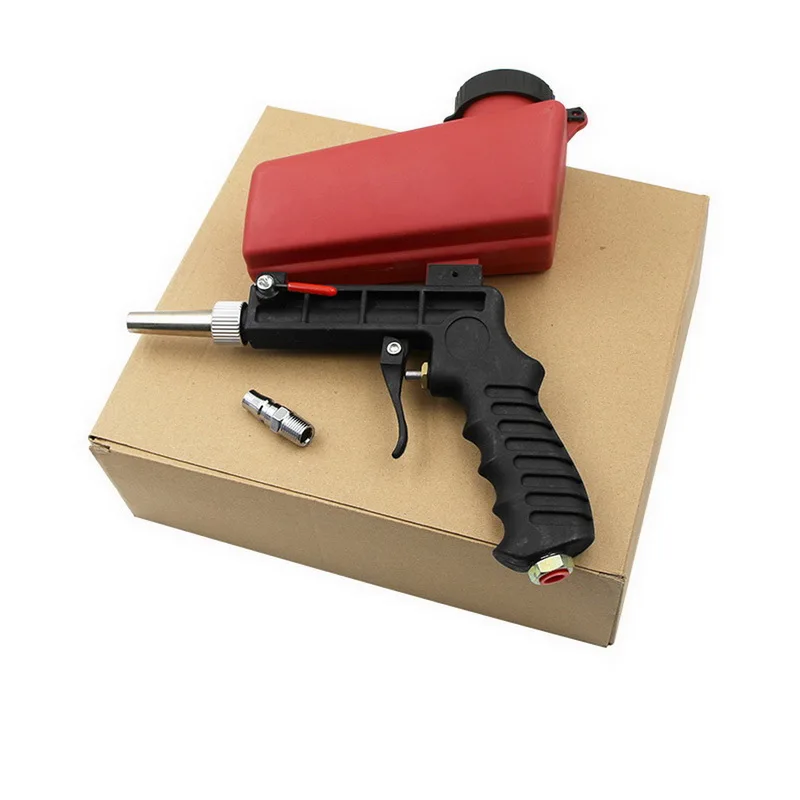 1pc  Sand Gravity Sandblasting Gun  90psi Pneumatic Sand Blasting Set Portable Anti Rust Protection tool New