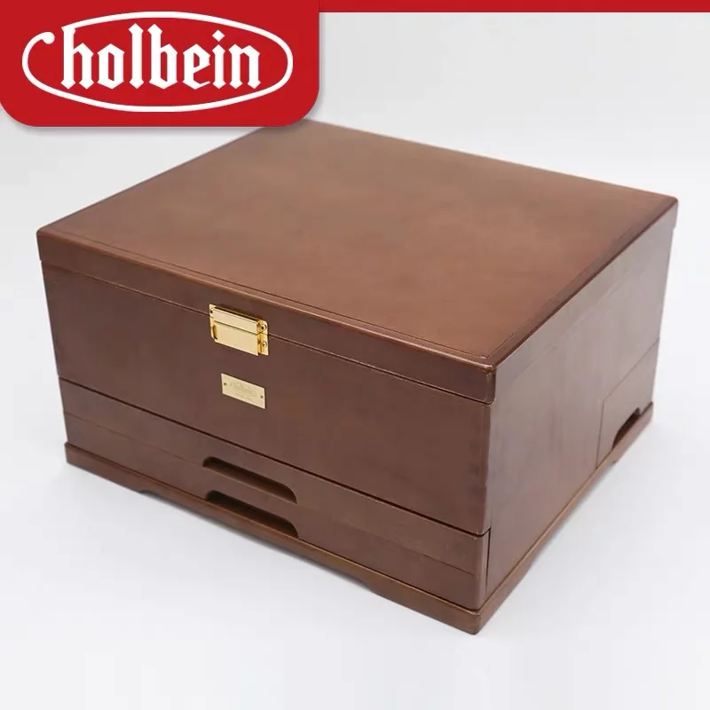 Holbein-108 주년 익스퍼트 투명 수채화 물감 5ml 나무 상자 세트, 아티스트 페인팅 안료, 생일 선물