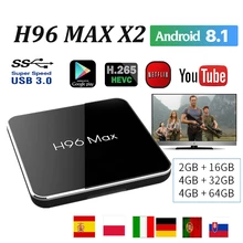 Smart tv boxes 4GB 64GB Android TV BOX H96 MAX X2 Amlogic S905X2 Smart 4K Media Player 2.4G&5.8G Wifi H96MAX Set Top Box