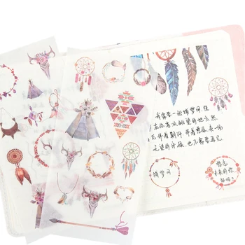 

15pack/lot Indian Customs Creative DIY Dariy Decoration Scrapbooking Stickers Transparent washi Planner Stickers
