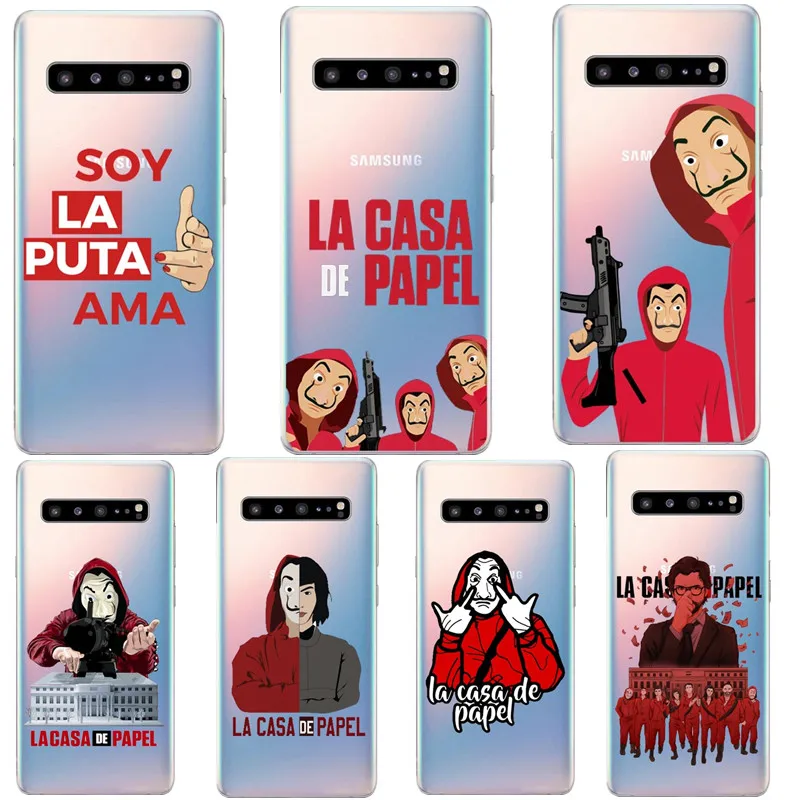 

La casa de papel Tokio SpaIn TV Silicone Cover Phone Case For Samsung S6 S7 Edeg S8 S9 Plus S10 Plus S10E S10 Lite Cover
