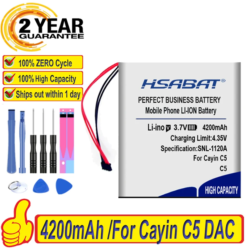 Топ-бренд 100% новый аккумулятор 4200 мАч для cayin C5 dac HIFI музыкальный плеер батареи +