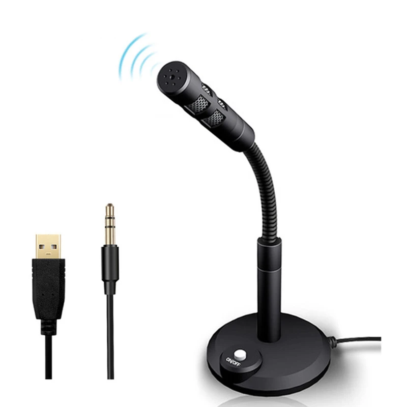 ПК микрофон Plug and Play 3 5 мм домашний студийный всенаправленный подходит для