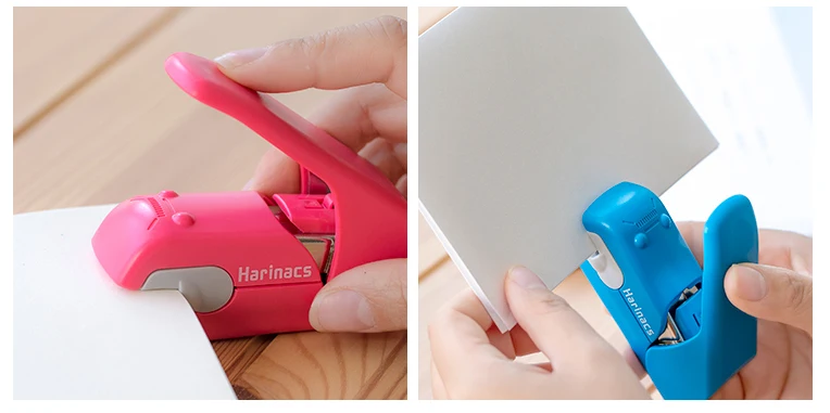KOKUYO Harinacs Staple-Free Stapler Press Type Embossing Needleless Mini Stapler No Punching Labor Saving for Office, Student