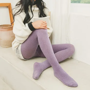 

Women's Tights Candy Color Warm Sexy Pantyhose Seamless Pantyhose Colant Solid Color Spring New Casual Knit Tights1