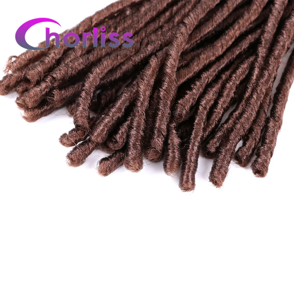 Ombre Goddess мягкие дреды цветные вязанные крючком косы Chorliss Jumbo DREAD прическа синтетические Locs плетение волос для наращивания