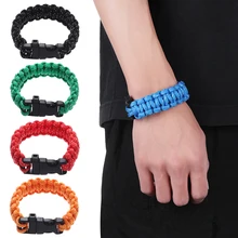 18 см семь основных светоотражающий Паракорд спасательный ремешок для кемпинга спасательный Браслет многофункциональный военный аварийный трос