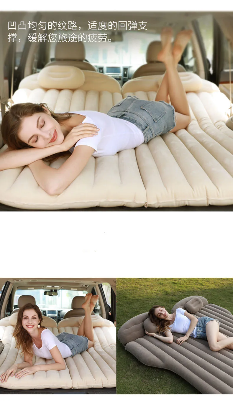 Camping Travel Use Comfortable Convenient Collapsible Universal Sleeping Pad On-board Inflatable Bed Inflatable Mattress Air Bed