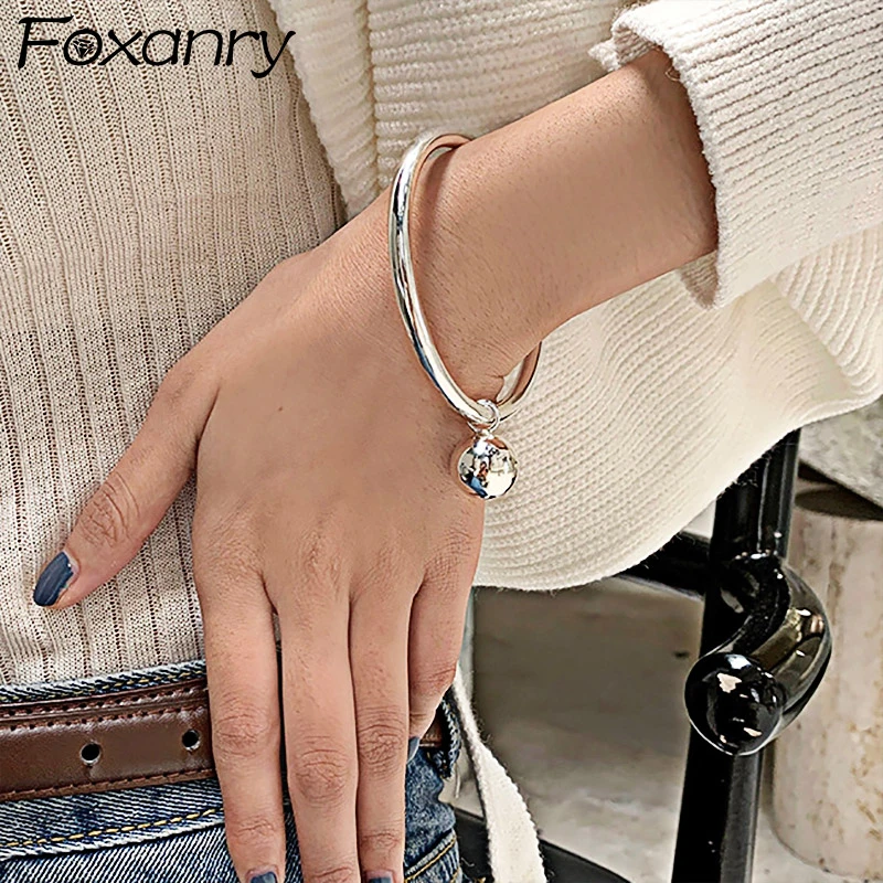 Foxanry pulsera brillante de minimalista para mujer, colgante de bola creativo, joyería de fiesta, regalos, venta al por mayor, nueva moda| y brazaletes| - AliExpress