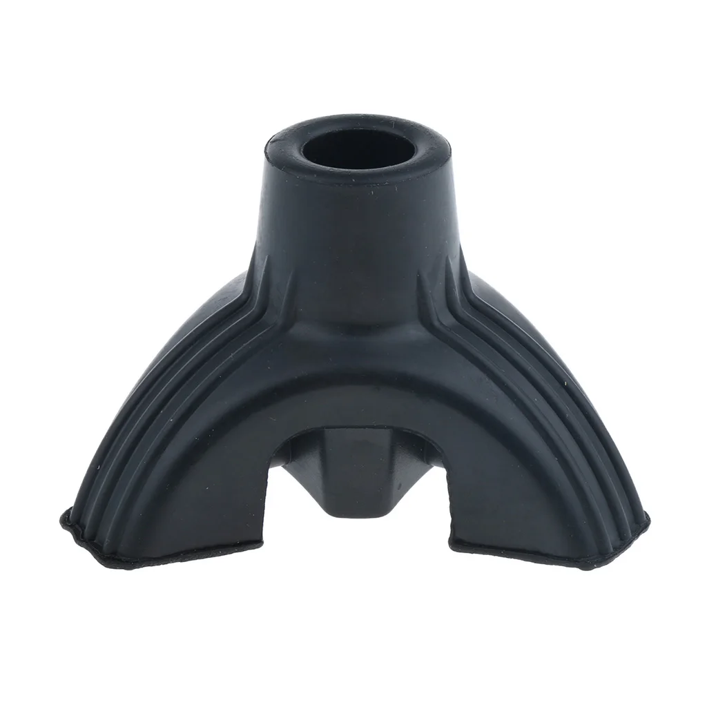 Perfk Black Tripod Anti Slip Rubber Replacement Tip for Cane Walking Stick Crutches 5/8 inch 3/4 inch - Black, 16mm