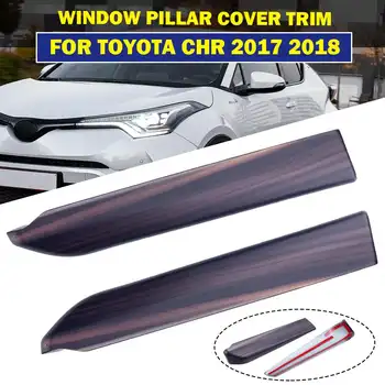 

2 Pcs/Set ABS Inner Door Window A Pillar Cover Trim Bezel Molding Window Cover Car Accessories Decor For Toyota CHR 2017 2018