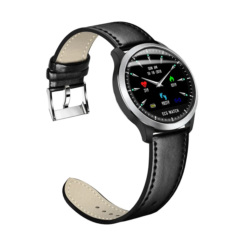 N58 ECG PPG Смарт часы с электрокардиографом ЭКГ дисплей Холтер ЭКГ монитор сердечного ритма кровяное давление Smartwatch