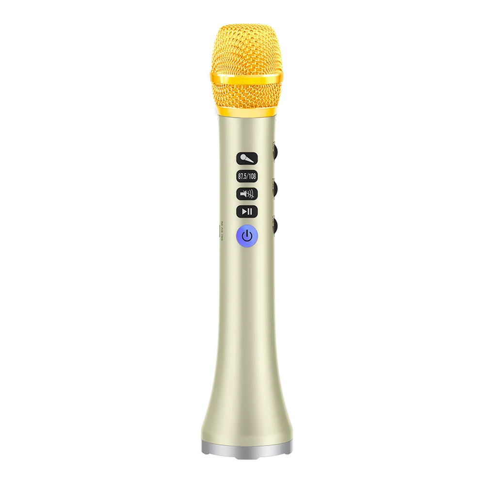 silver Портативный UHF Bluetooth беспроводной микрофон динамик профессиональный ручной караоке микрофон USB зарядка для презентаций пение - Цвет: silver