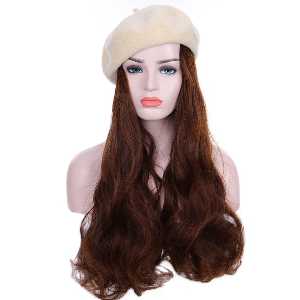 Lupu Africa Straight / Curly Wig Women's Knit Cap Peak Cap Baseball Cap Fashion Casual Beret Warm Eaves Hat Hair Integrated