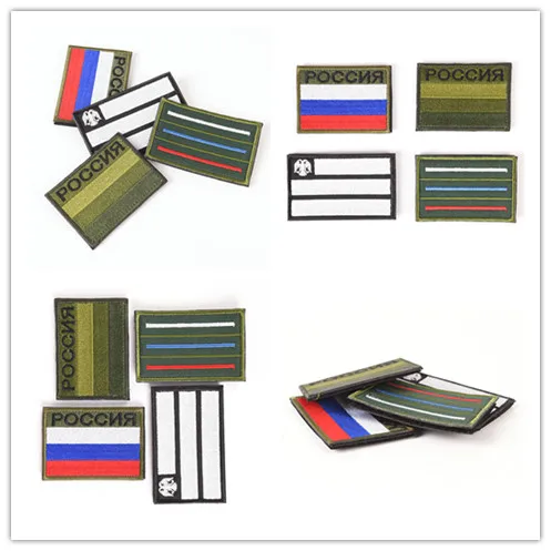 Patch Embroidery Russia Flag Russian Television Fastener Military Emblem Tactical Costume Applique Embroidered Patches