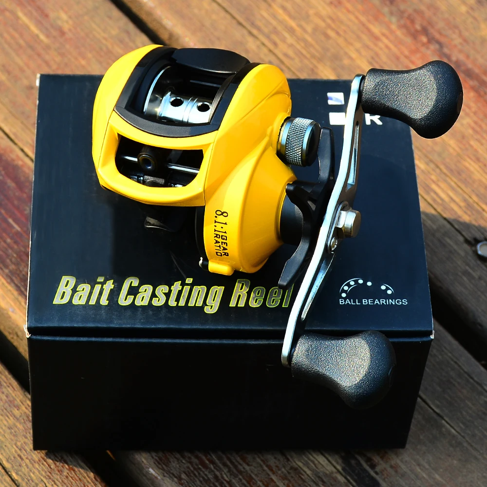 Baitcast Comdaba катушка для каплей воды, катушка для литья, Передаточное отношение 8,1: 1, алюминиевая катушка 12+ 1BB, подшипник, левая и правая ручка, Макс. Тяга 10 кг