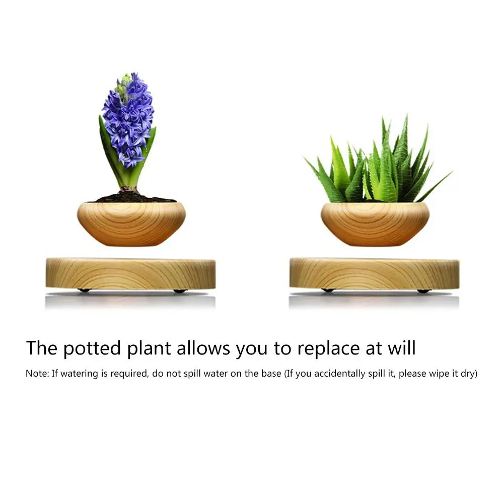 Magnetic Levitating Potted Plant Air Bonsai Pot Levitation Plants Planter Flower Pots Succulent Plant For Home Office Decor