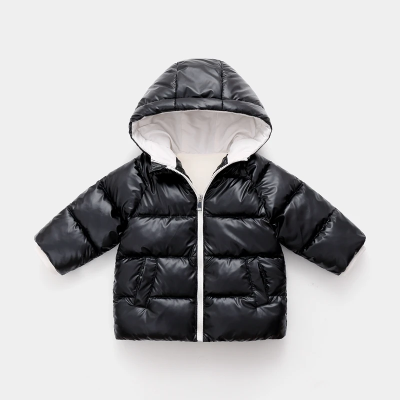 COOTELILI Warm Silver Kids Fleece  Jacket For Boys Girls Velvet Winter Outerwear & Coats Casual Baby Boys Parkas Clothes   (2)