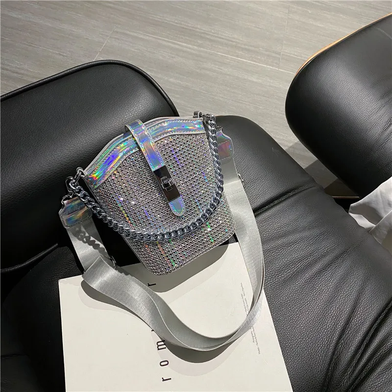 

2020 summer new shoulder bag diamonds female bag fashion casual small bag chain handbag messenger bag ladies bag