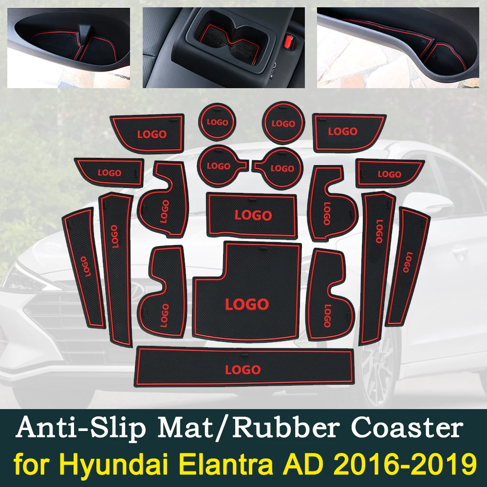 Противоскользящая резиновая накладка на дверь для Hyundai Elantra AD 2016 ~ 2019 2018 Avante супер