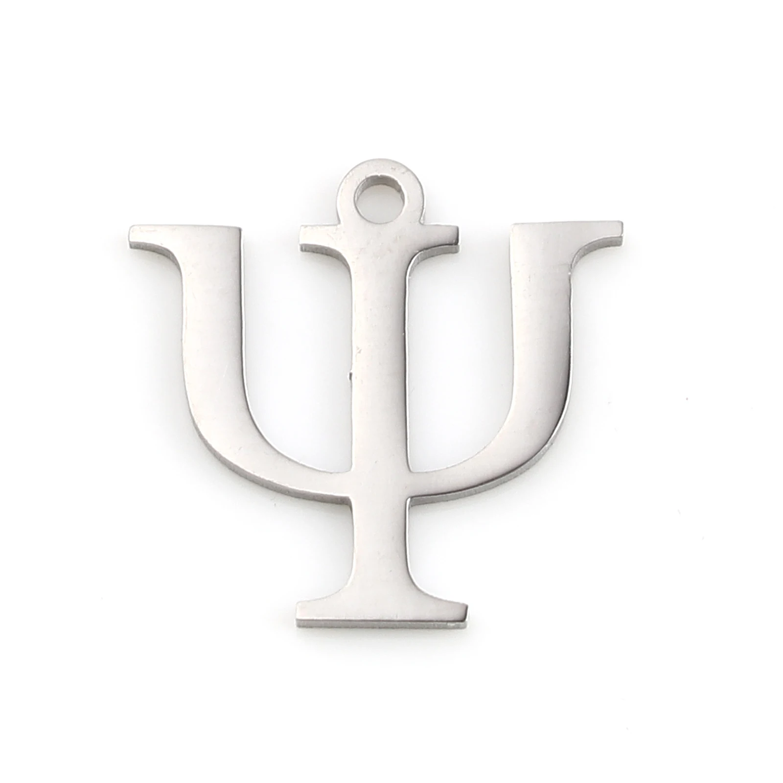 Fashion 304 Stainless Steel Charms Silver Color Greek Alphabet Pendants for Women Necklace Earring Jewelry Accessories Gifts