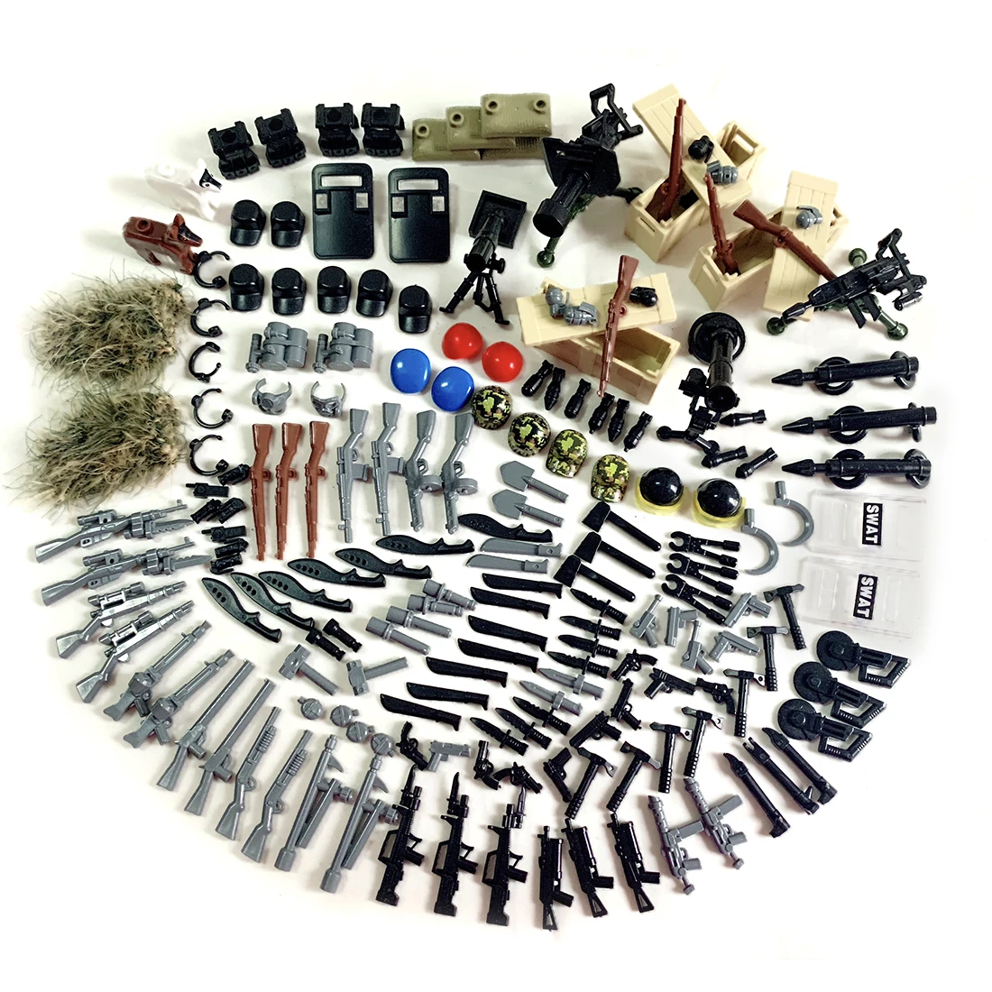 WW2 German Army Modern War Small Particle Building Block Figure Weapons Accessories Kit 3